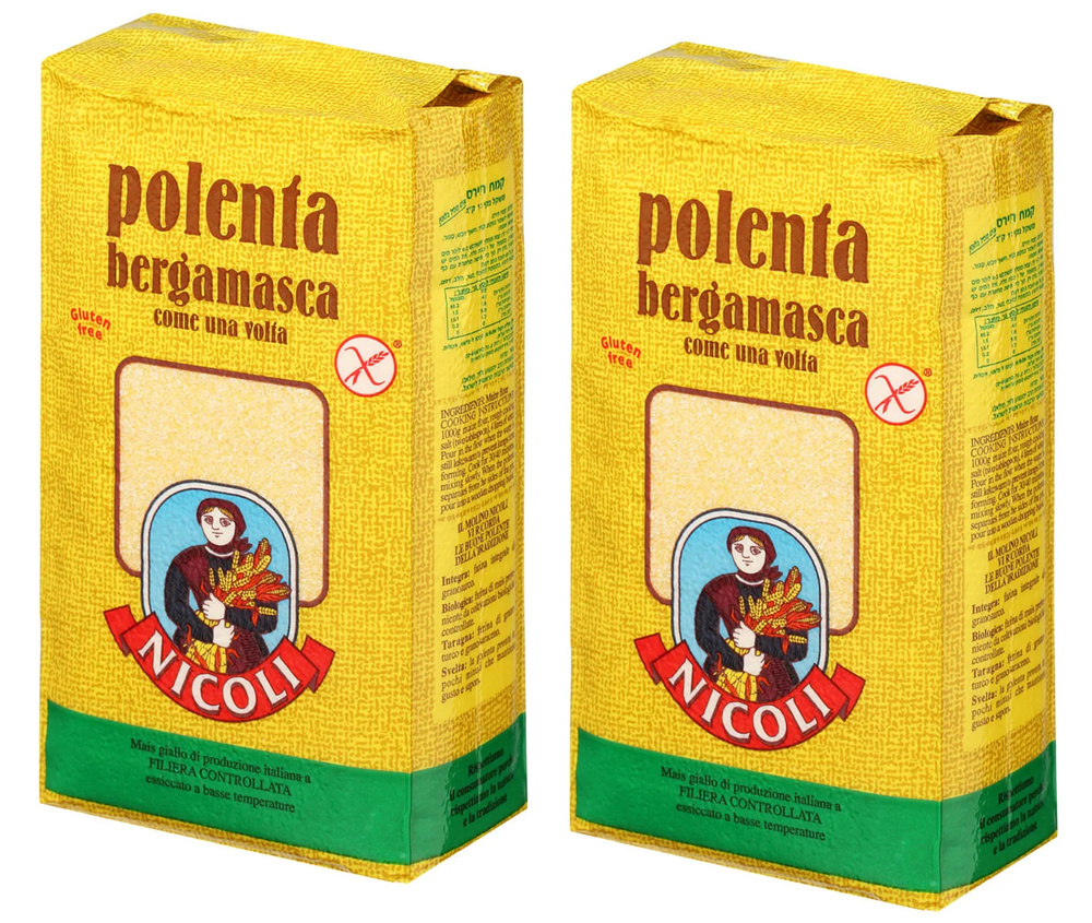 Nicoli Bergamasca мука кукурузная полента, 1 кг - 2 пачки #1