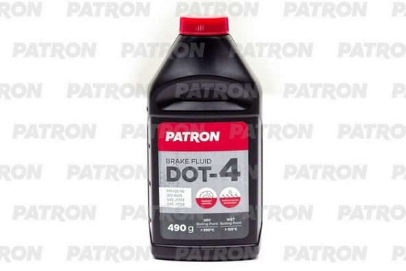 Тормозная жидкость PATRON DOT-4 синтетическая 970 гр. для автомобилей с ABS, ESP, ASR, DSC.  #1