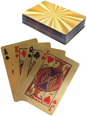 Карты игральные д/покера Сияние золота (54шт) золотые ИН-5914  #1