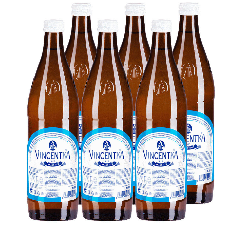Минеральная вода Винцентка (Vincentka) 0,7 л - 6 шт./Рекомендована при Йододефиците, Ларингите, Бронхите #1