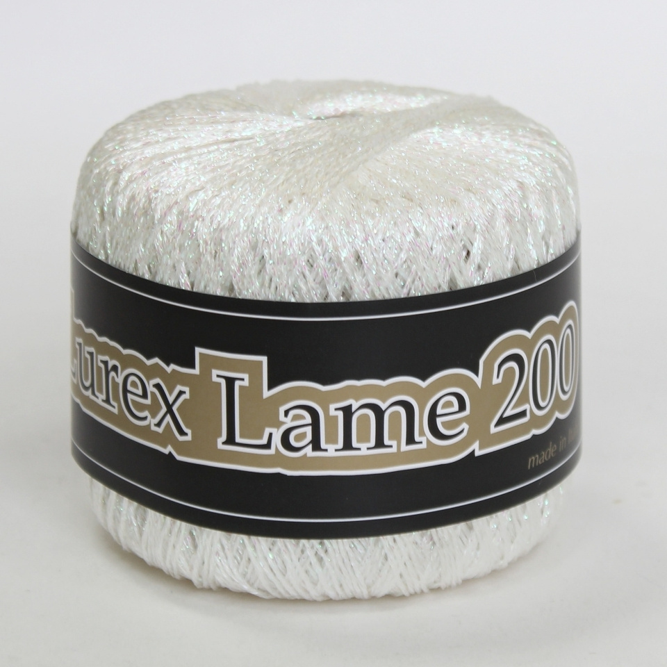 Пряжа Lurex Lame 200 (Люрекс Ламе 200) Seam 25 гр 200 м Цвет111 белый #1