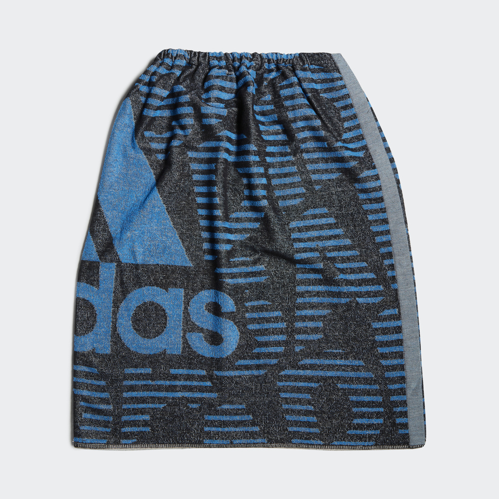 Полотенце adidas Wrap Towel S, цвет: BLACK/BLURUS (черный, голубой). HE5017  #1