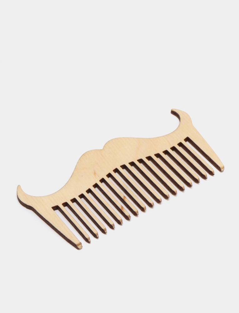 Деревянная расчёска для бороды и волос "Усы" #1