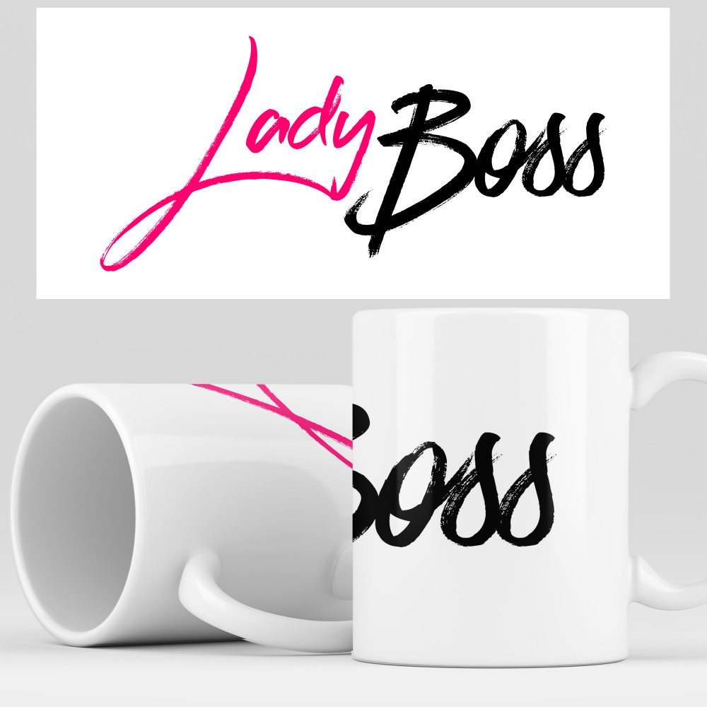 Кружка подарок "Lady Boss", Леди Босс, текст #1