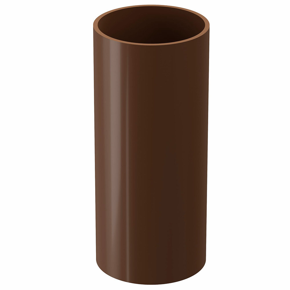 Труба водосточная пластиковая Docke Standard d80 мм 1 м коричневый RAL 8017  #1