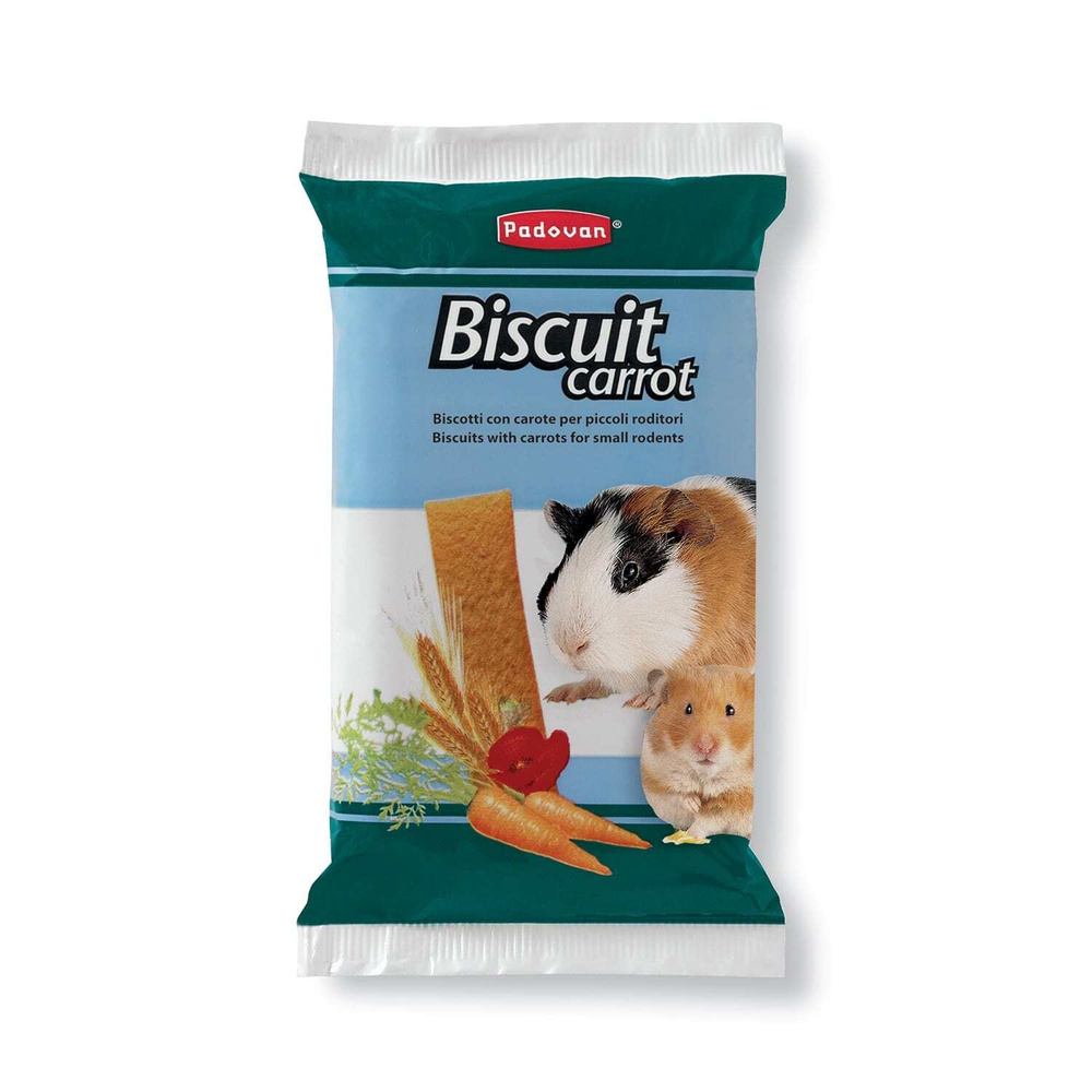 Лакомство для грызунов бисквиты с морковью PADOVAN BISCUIT Carrot 30 г  #1