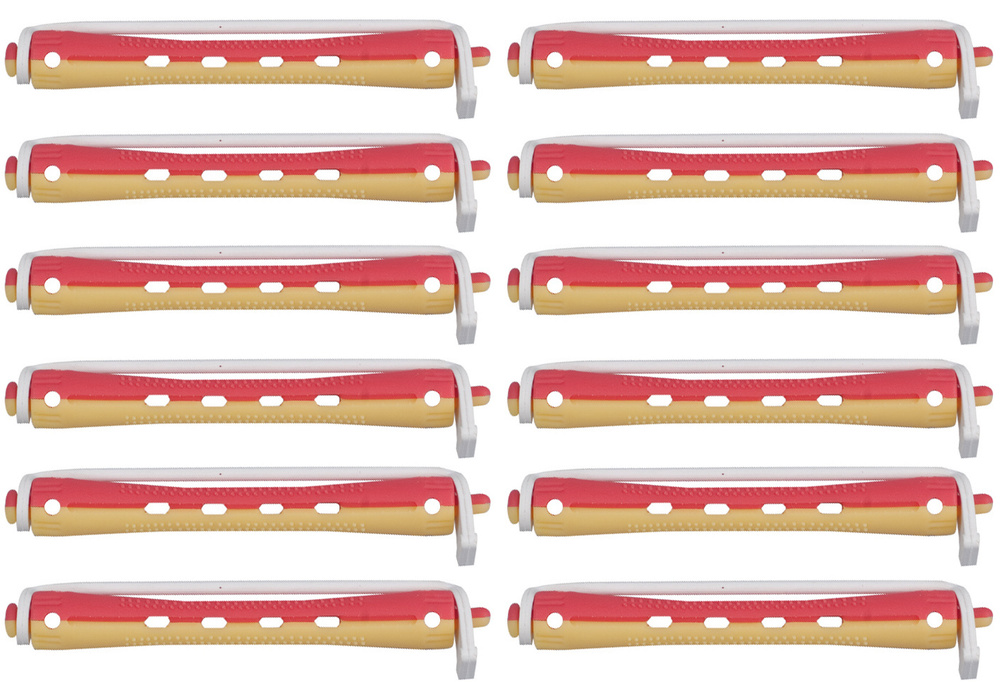 Коклюшки для химзавивки длинные красно-желтые 9 мм Eurostil  #1