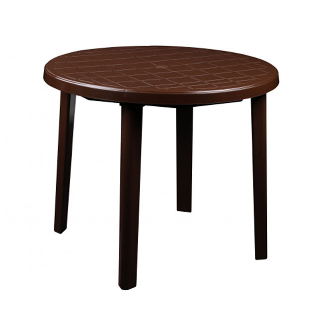 Стол садовый круглый Альтернатива М8151, (коричневый), 90х90х75 см  #1