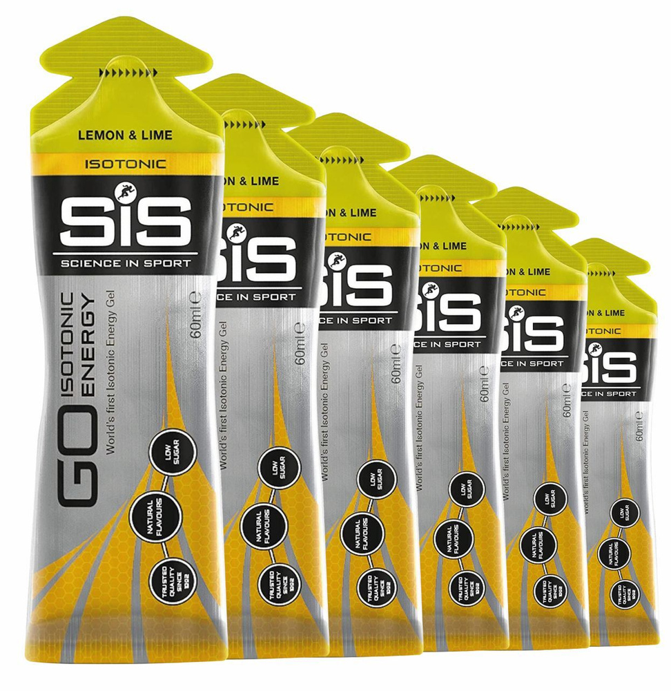 Энергетический гель SCIENCE IN SPORT (SiS) GO Isotonic Energy Gels 6 x 60 мл, Лимон-Лайм  #1