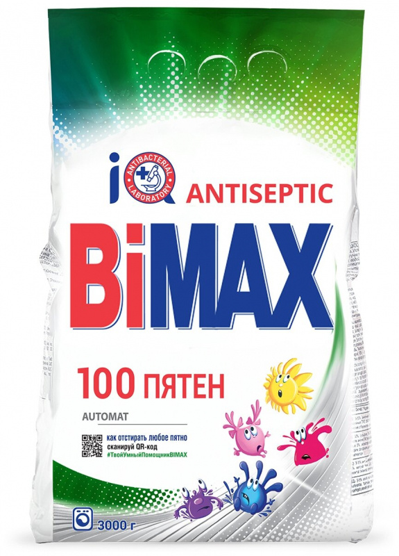 BiMAX Стиральный порошок 3000 г 20  стирок Для белых тканей #1