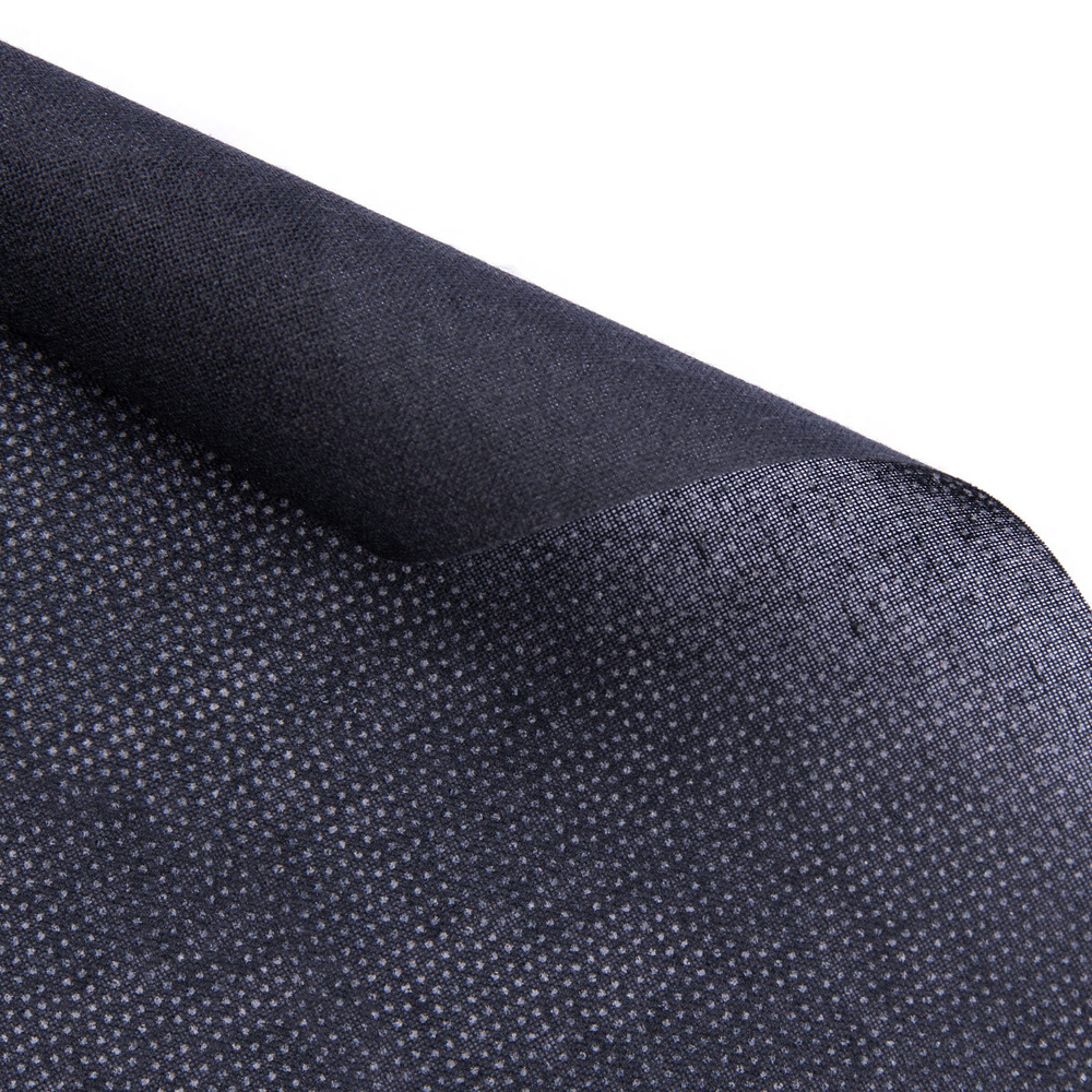VG-273t Дублерин клеевой сорочечный тканый точечный 150 г/кв.м 112 х 50 см черный  #1
