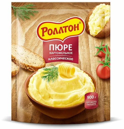 Роллтон Пюре картофельное сухое, дой-пак 120гр.*7шт. #1