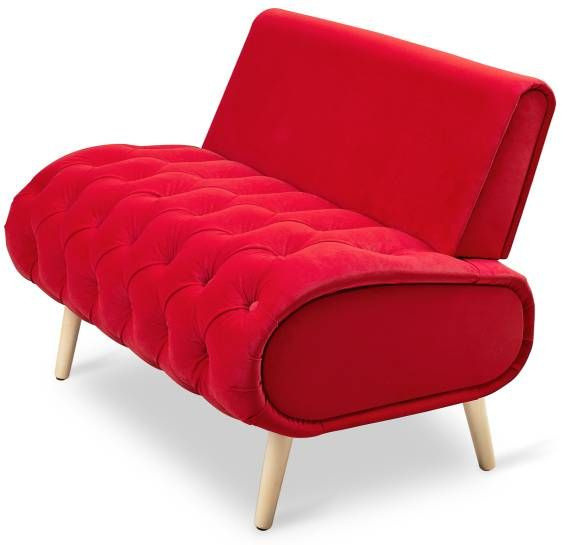 Прямой диван, механизм Нераскладной, 100х60х78 см,красный #1
