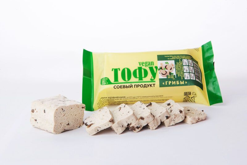 Тофу с грибами натуральный ЭкоСояПро, соевый сыр, соевый творог, растительный продукт, веган, 20 штук #1