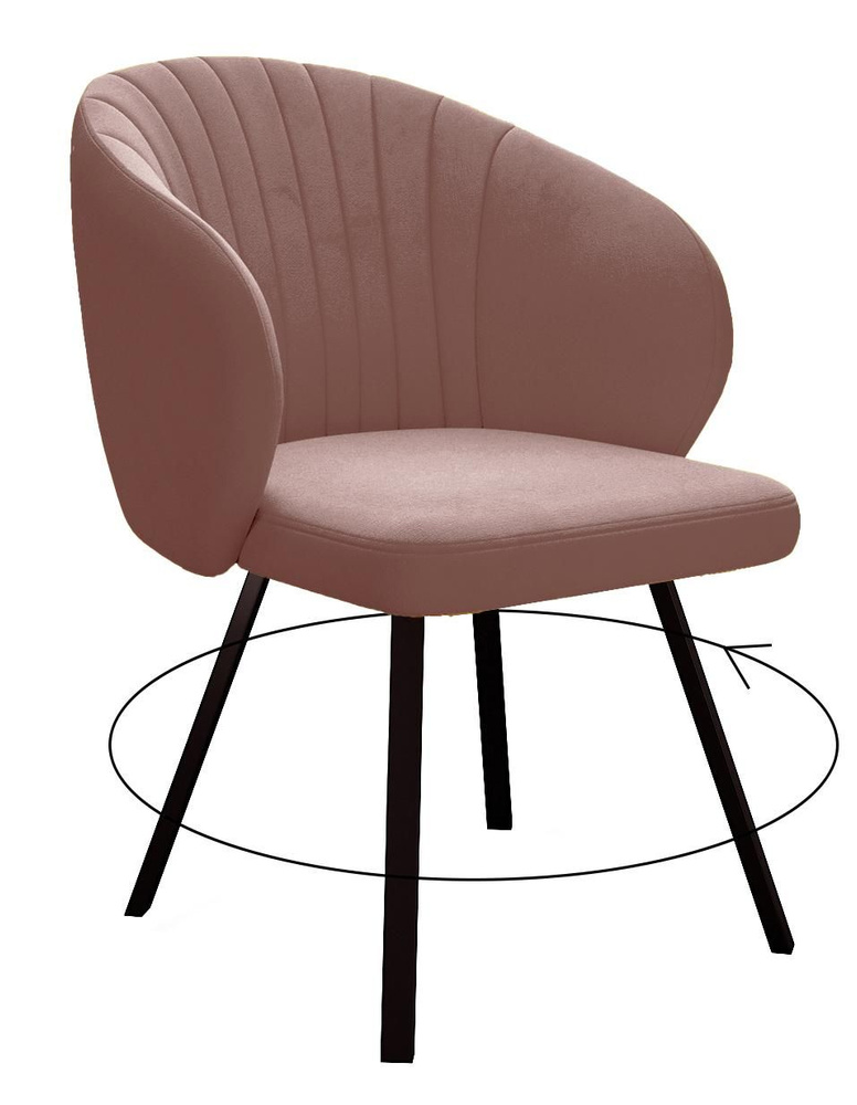 Высокий стул со спинкой мягкий мебель для квартиры DikLine 258 поворотный  #1