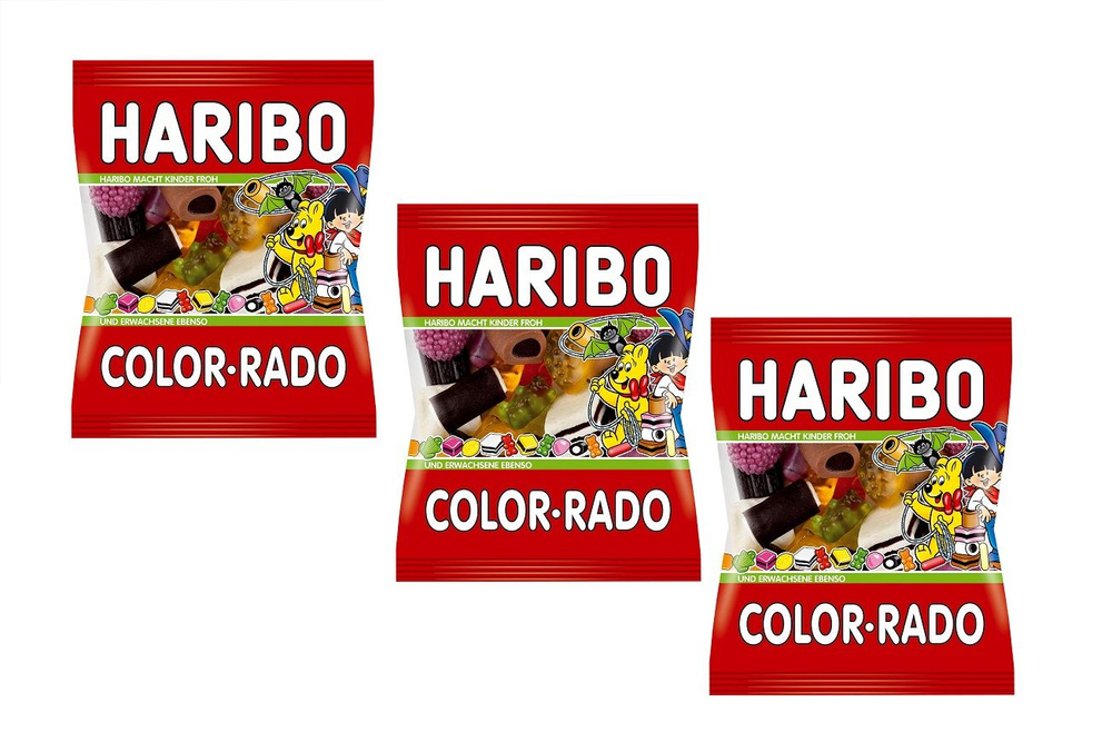 Жевательный мармелад Haribo Color-Rado, с лакрицей, какао и кокосовой прослойкой, (3 шт. х 175 гр.)  #1