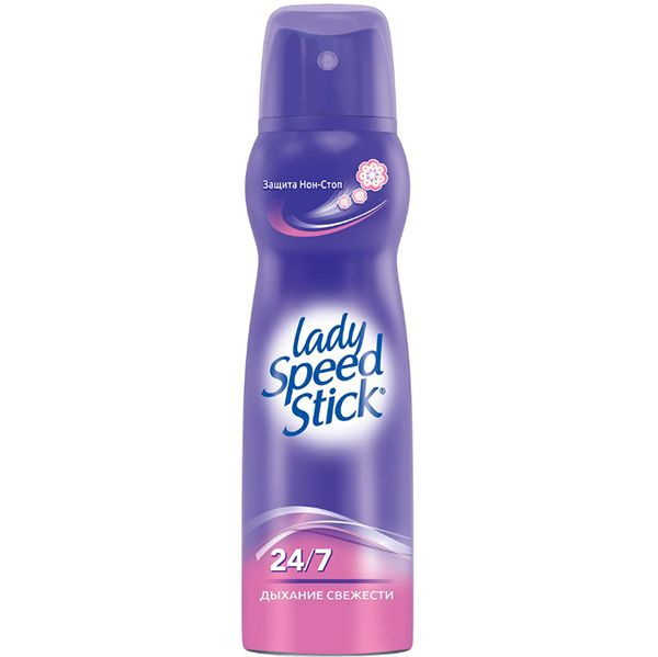 Lady Speed Stick Дезодорант спрей Дыхание свежести 24/7, 150 мл #1