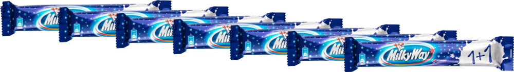 Шоколадный батончик Milky Way 1 + 1, комплект: 7 упаковок по 52 г  #1