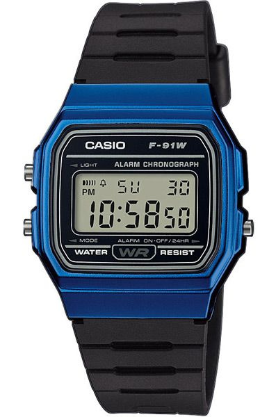 Электронные наручные часы Casio Collection F-91WM-2A с подстветкой  #1