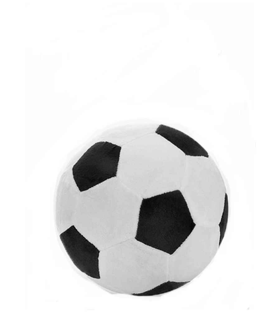 Мягкая игрушка Футбольный мяч-антистресс / Плюшевый мяч детский / белый с чёрным / диаметр 22 см  #1