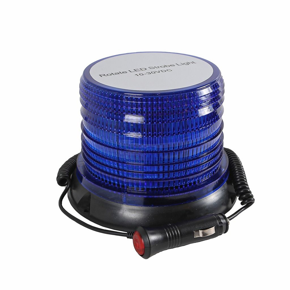 Маяк проблесковый светодиодный-Синий 10-30v на магните (питание от прикуривателя)  #1