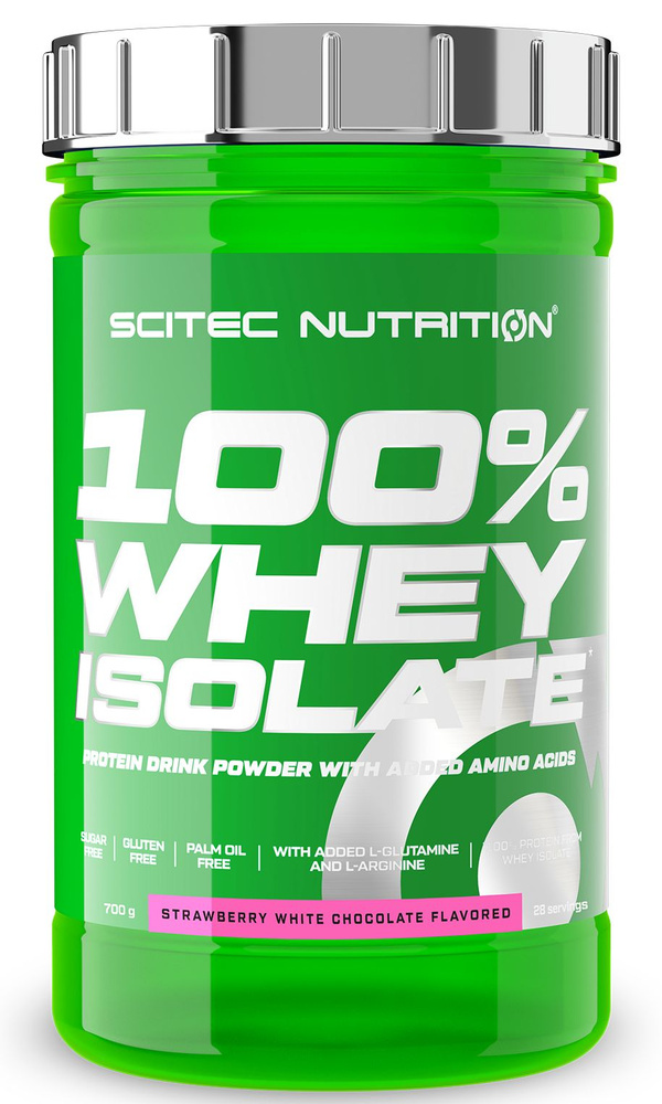 Протеин сывороточный изолят Scitec Nutrition 100% Whey Isolate 700 г Клубника-Белый Шоколад  #1
