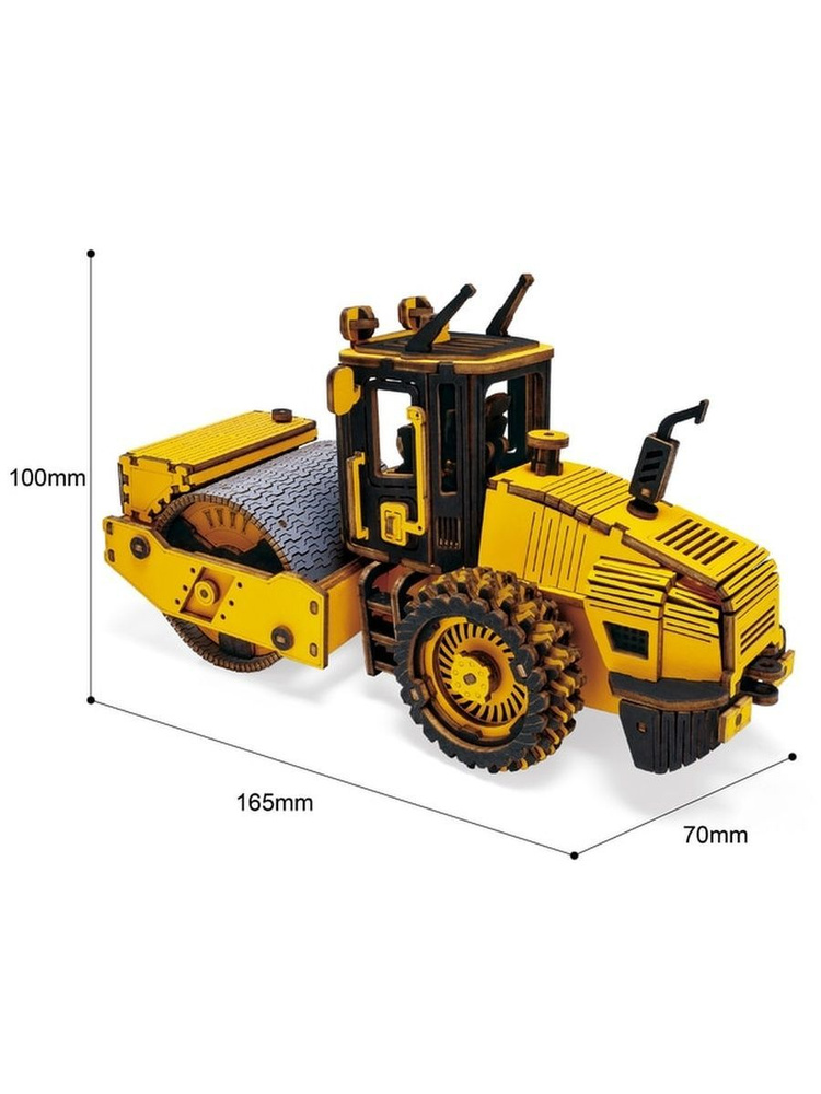 Деревянный конструктор Robotime игрушка детская дорожный каток  #1