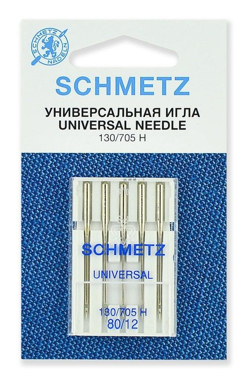 Иглы стандартные Schmetz 130/705H № 80, 5 шт./в уп. арт. 22:15.2.VCS #1