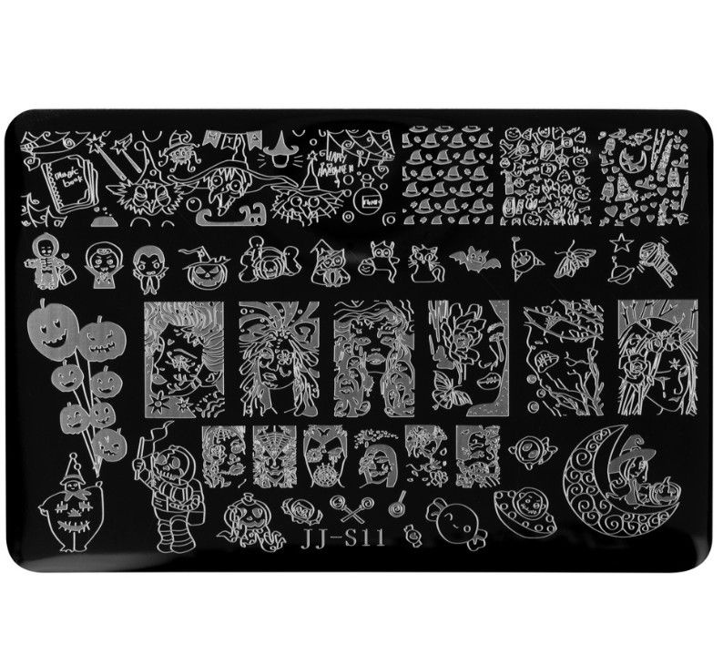 IRISK Трафарет маникюрный для стемпинга, металлический, 9,5x14,5см  #1
