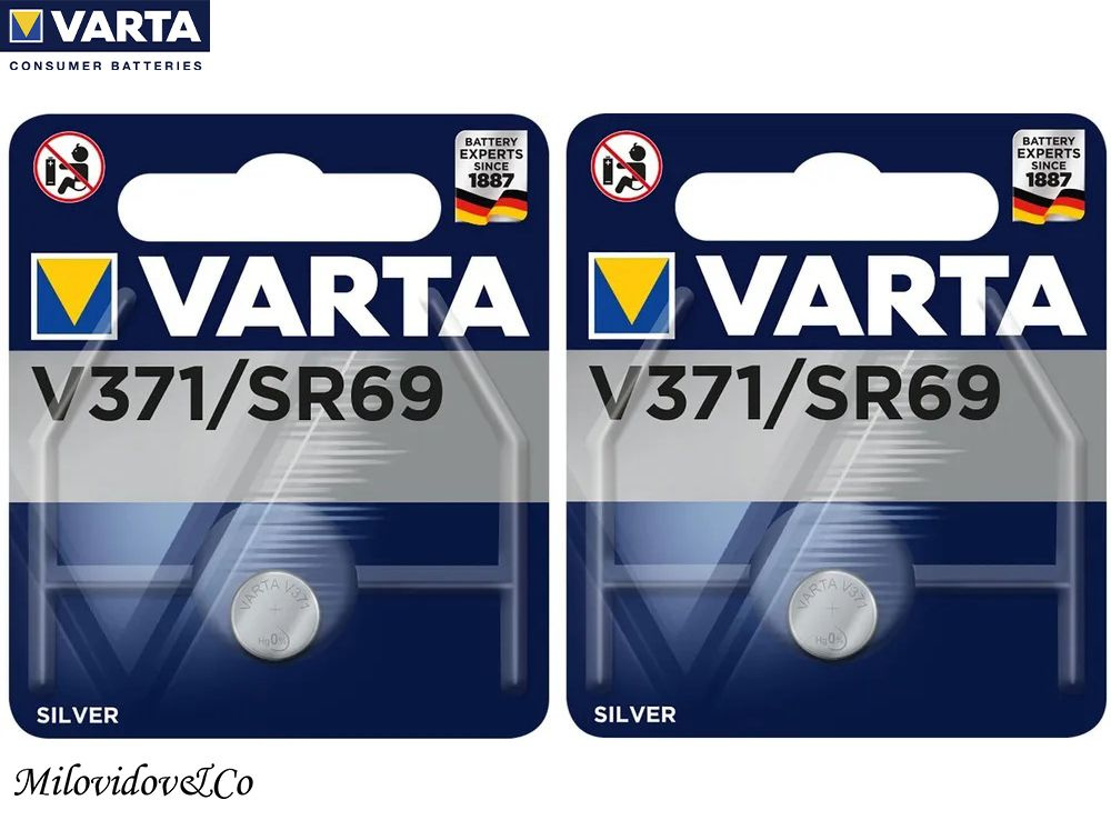 Varta Батарейка 370, 371 (SR69, SR920), Оксид-серебряный тип, 1,55 В, 2 шт  #1