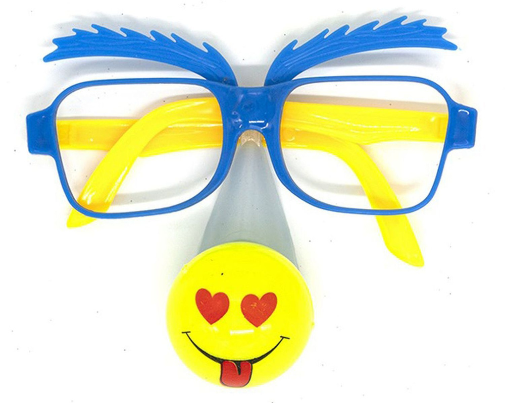 Карнавальные очки с носом Клоуна , украшение на праздник , вечеринки  #1