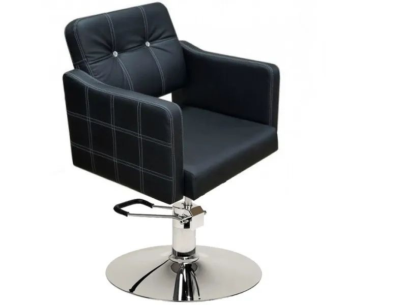 Парикмахерское кресло "А01 NEW", Черный, Гидравлика диск #1
