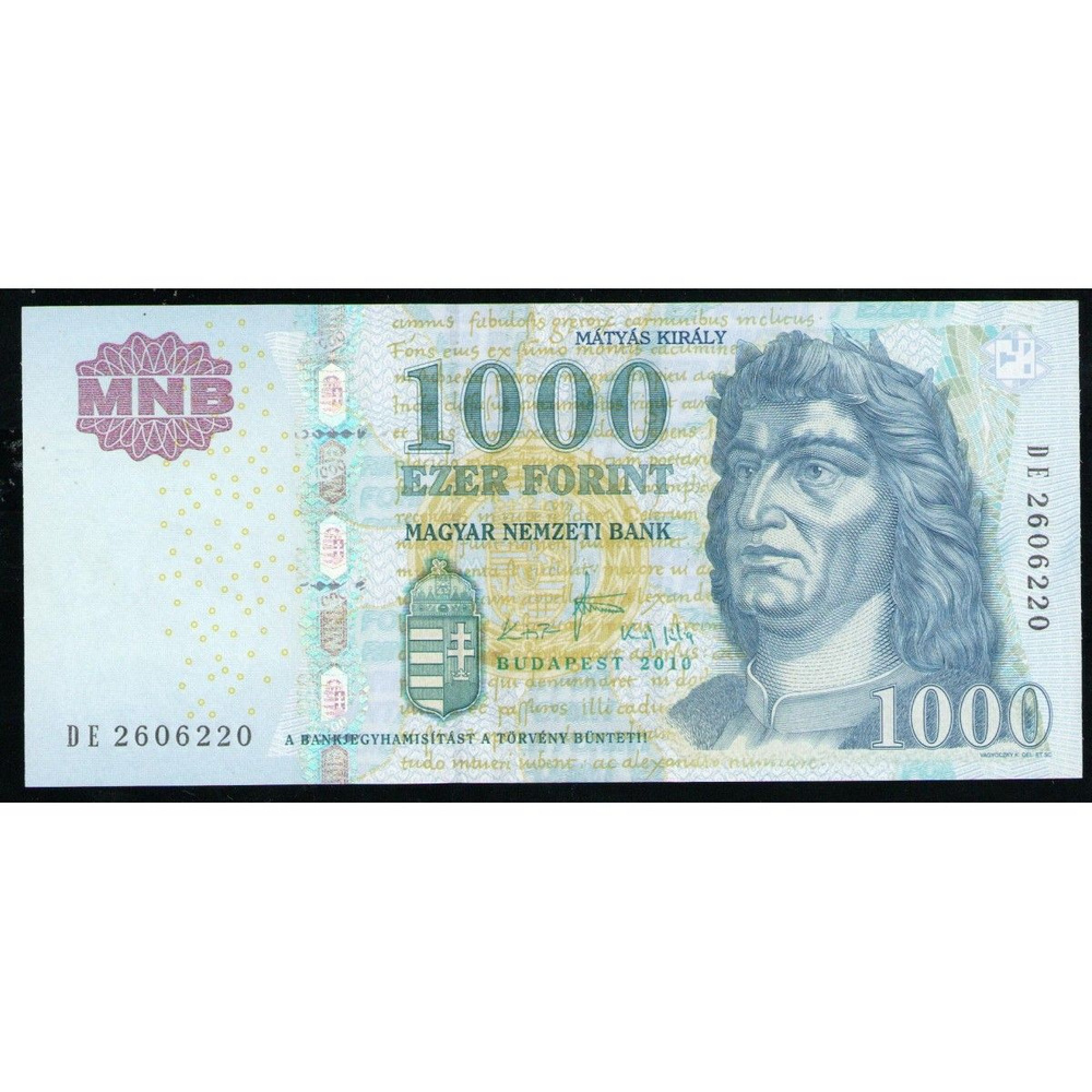 Венгрия 1000 форинтов 2010 год UNC #1