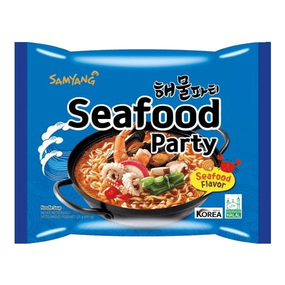 Лапша Samyang Ramen Seafood Party / СамЯнг со вкусом морепродуктов 125 г х 4 шт.  #1