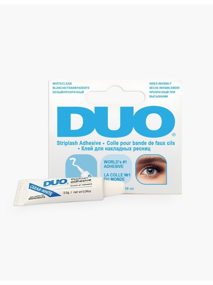 87-5759 DUO Striplash Adhesive White/Clear Клей для ресниц прозрачный 2.5 гр  #1