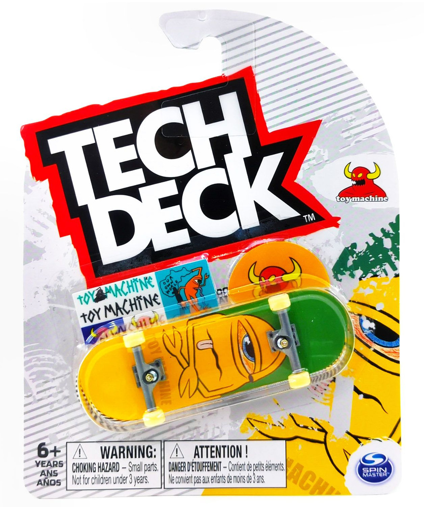 Фингерборд Tech Deck Toy Machine "Bored Sect Green and Yellow" #1