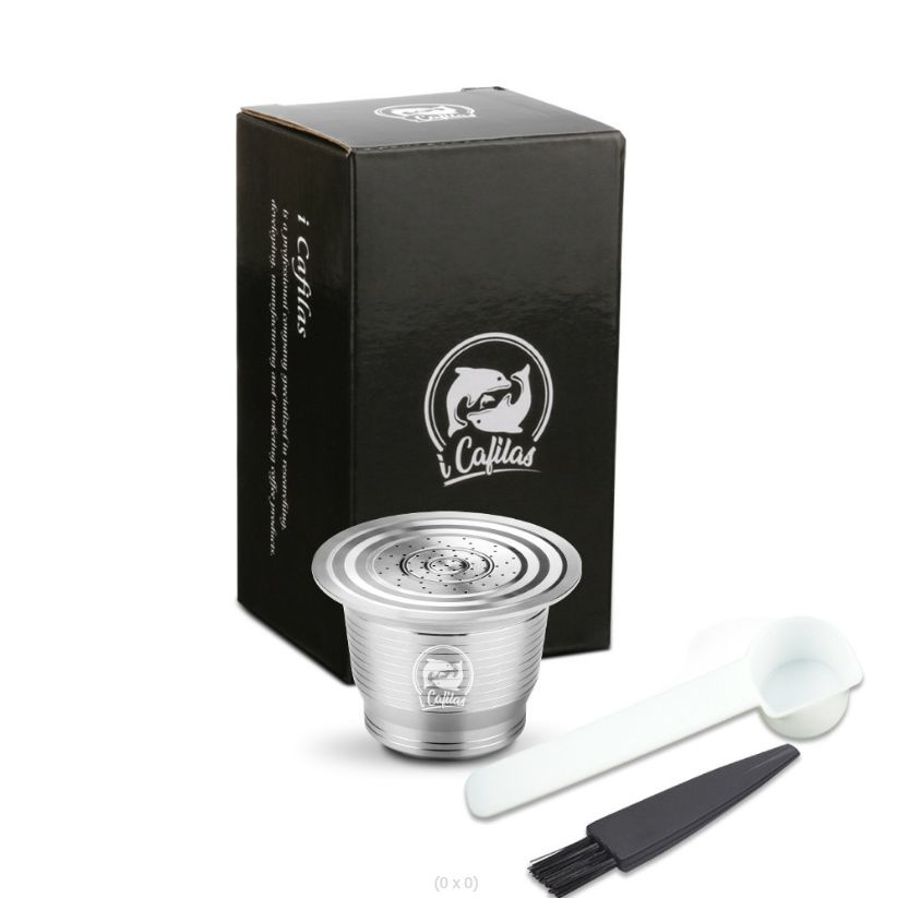 Многоразовая капсула для кофемашины MyPads металлические 1шт, nespresso неспрессо в комплекте с щеточкой #1