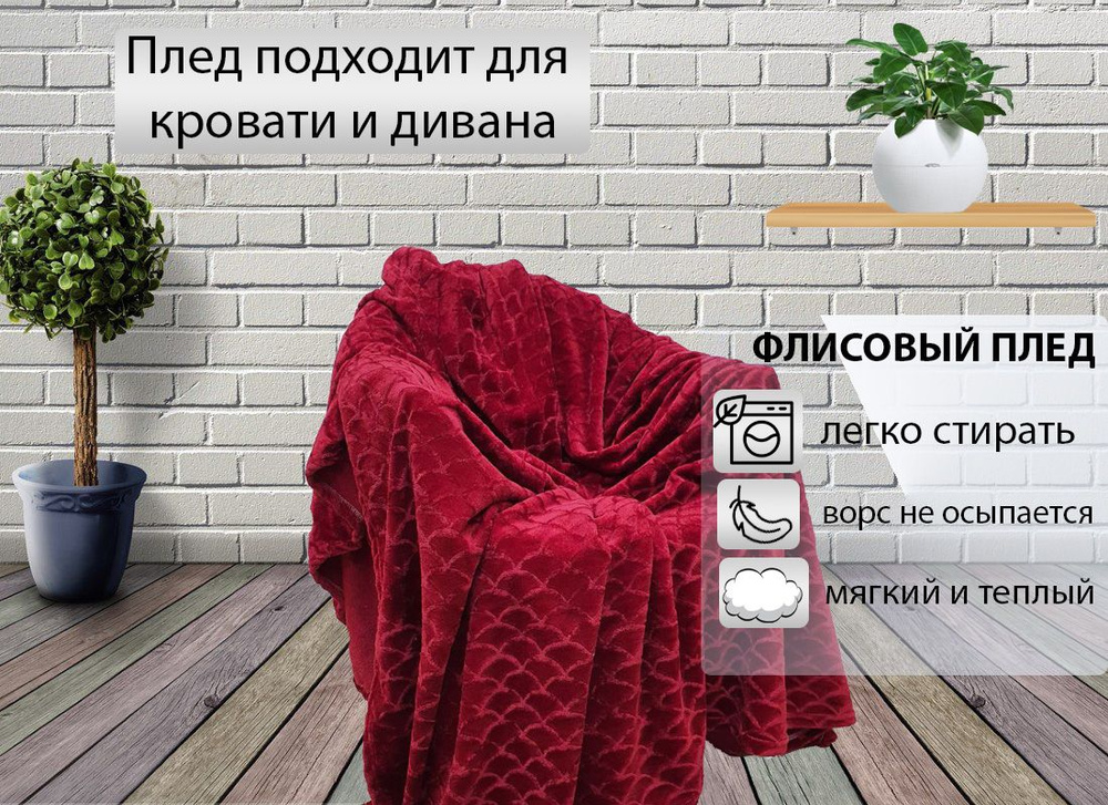 Union Home Плед , Велсофт, 220х200 см #1