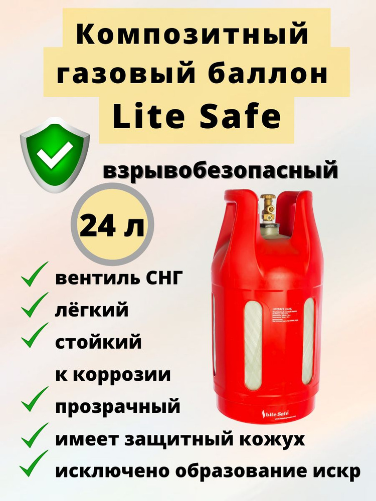 Композитный газовый баллон LiteSafe LS пустой, 24л #1