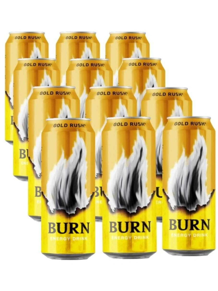 Энергетический напиток Burn Gold Rush, 12 шт х 449 мл
 #1