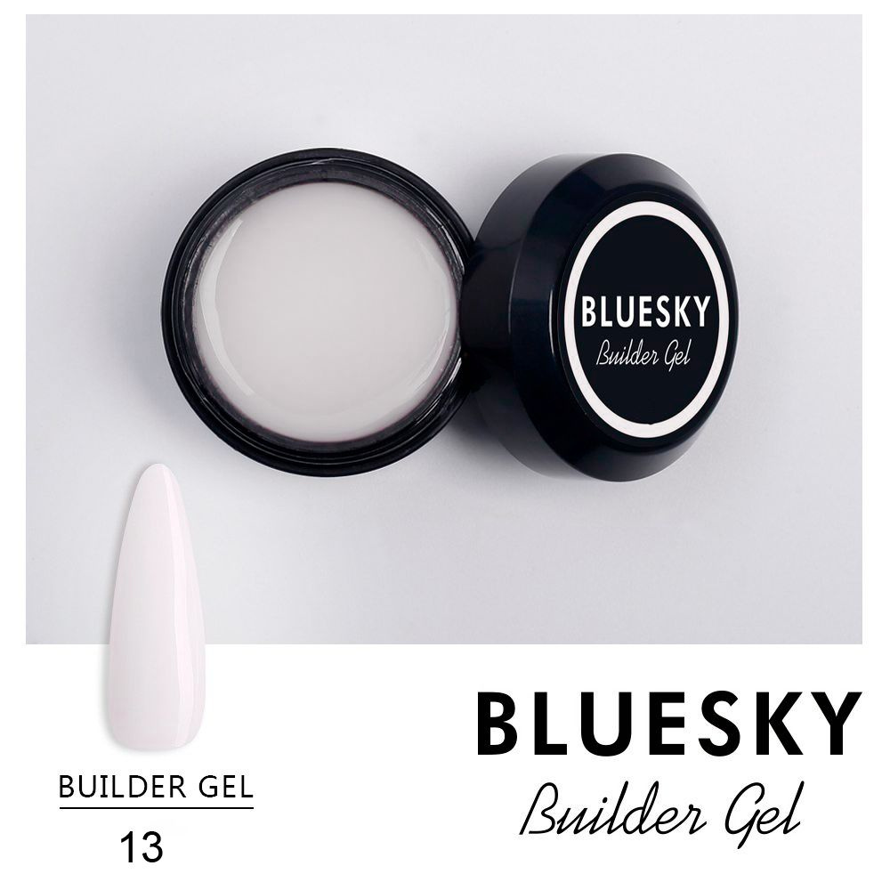 BlueSky, Builder gel - Моделирующий гель для наращивания ногтей (камуфлирующий прозрачно-розовый №13), #1