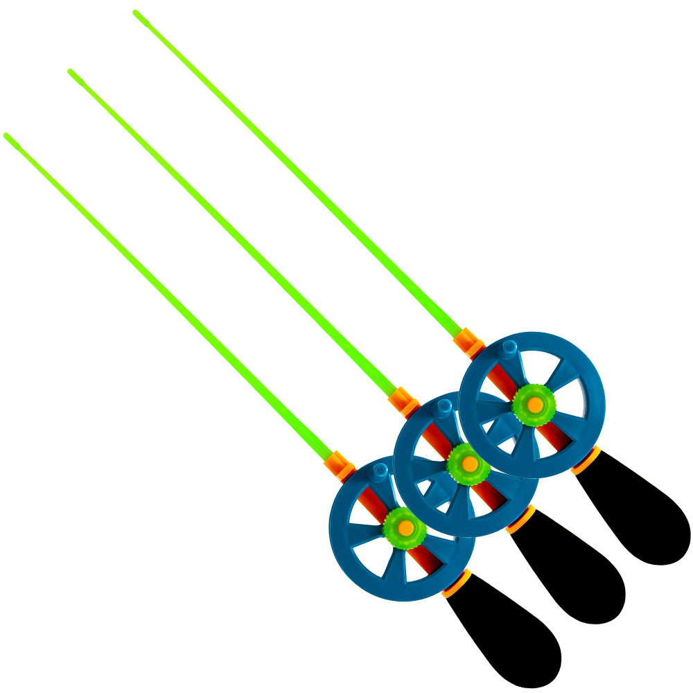 Удочка зимняя (3 шт) WestMan СКЕЛЕТОН (ручка неопрен., хлыст 19.5 см) цв. катушки Бирюзовый / НОВИНКА #1