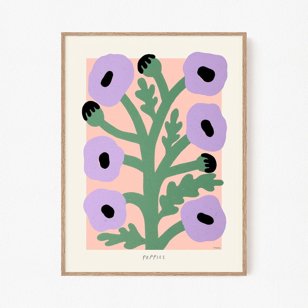 Постер для интерьера "Purple Poppies", 30х40 см #1