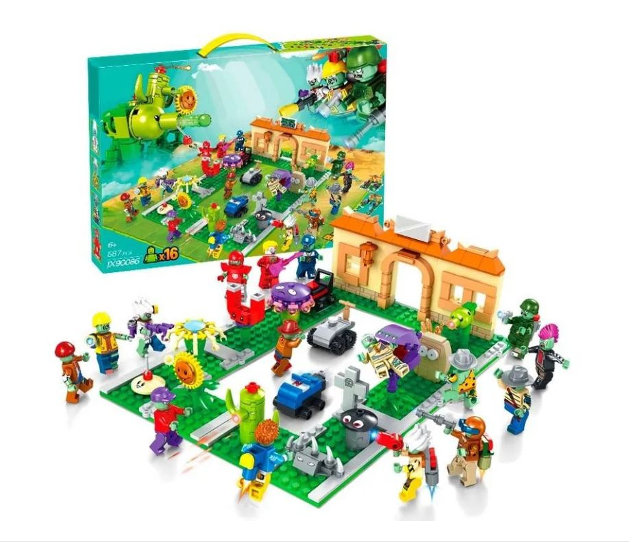 Конструктор Растения против зомби Борьба за бежевый дом 687 деталей, с ...