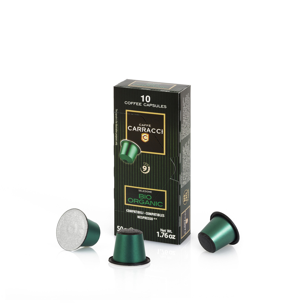 Кофе в капсулах "Carracci" BIO ORGANIC для системы Nespresso 50 грамм, 10 капсул  #1