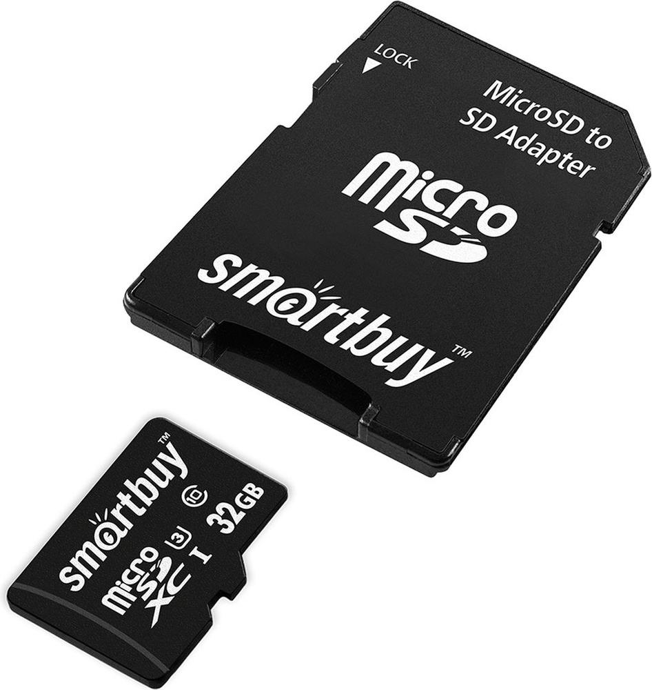 Карта памяти (SB32GBSDCL10U3L-01) MICRO SDHC 32GB CLASS10 PRO U3 R/W: 95/60 MB/S (с адаптером SD)  #1