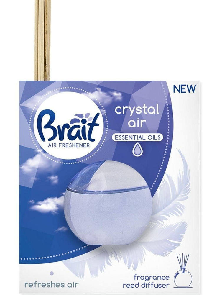 Brait Essential Oils Crystal Air Освежитель воздуха с ротанговыми палочками Свежесть 40 мл  #1