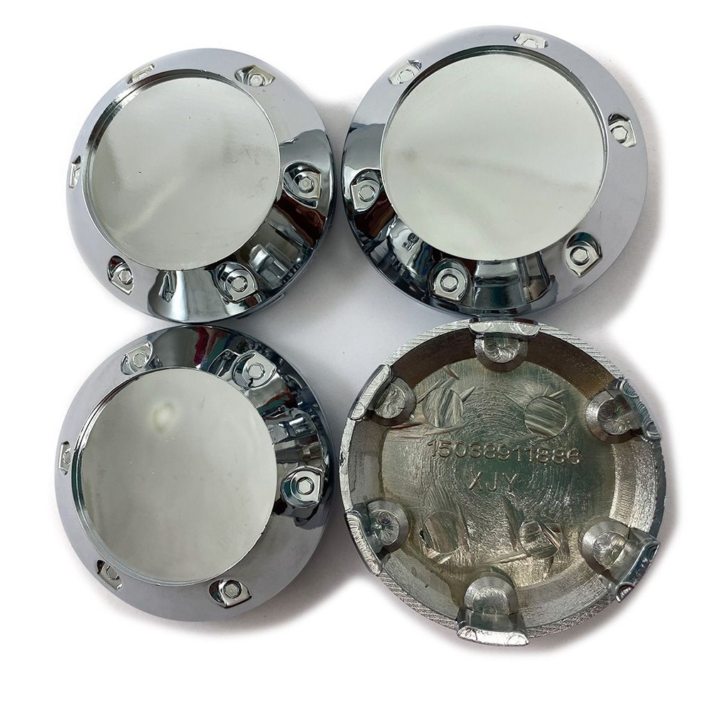 Колпачки заглушки на диски 58/56/10 мм комплект-4 шт хромированные конические  #1