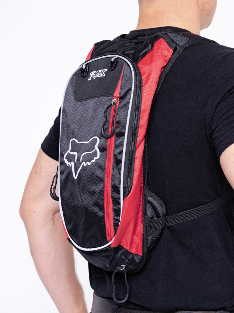 Рюкзак гидропак FOX черно-красный / Емкость для питья / Гидратор  #1
