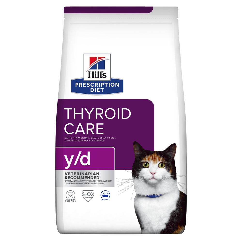 HILL'S Prescription Diet Feline y/d Thyroid Care Сухой корм для кошек, 3 кг #1